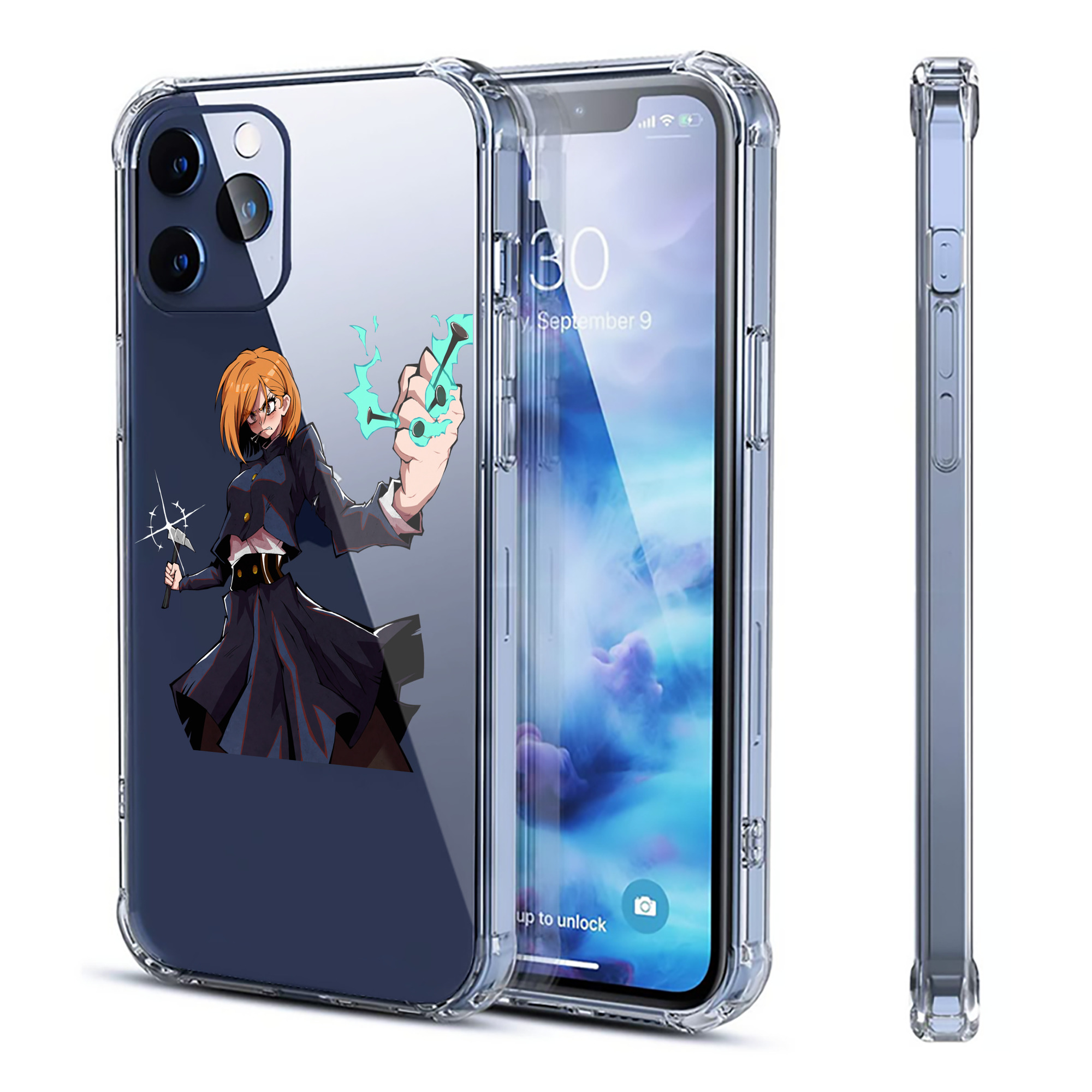 （画像用） 呪術廻戦 Jujutsu Kaisen 【iPhone 12シリーズ対応】透明スマホケース（クリアソフトケース）